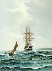 Seascape with the Frigate Jylland
